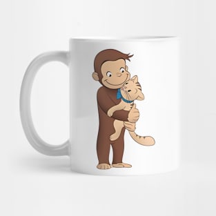 Curious George And Cat Mug